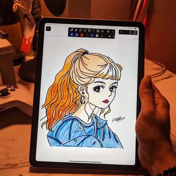 Anime girl with orange ponytail