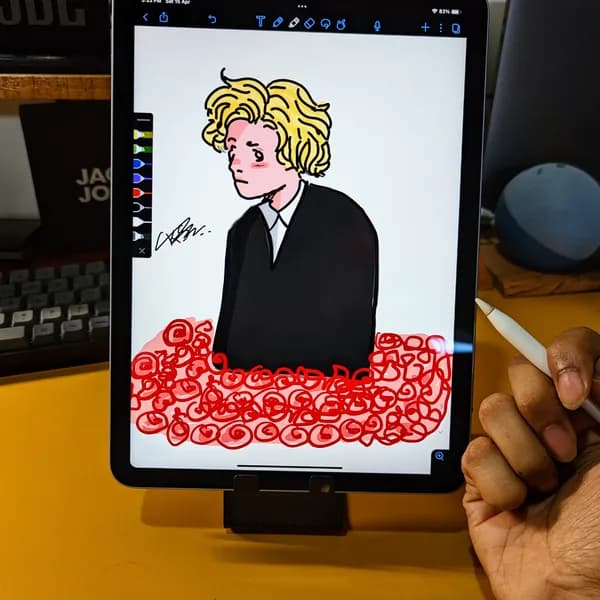 Blonde anime boy character