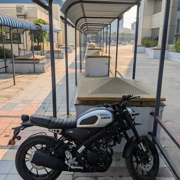 XSR under a covered office parking area