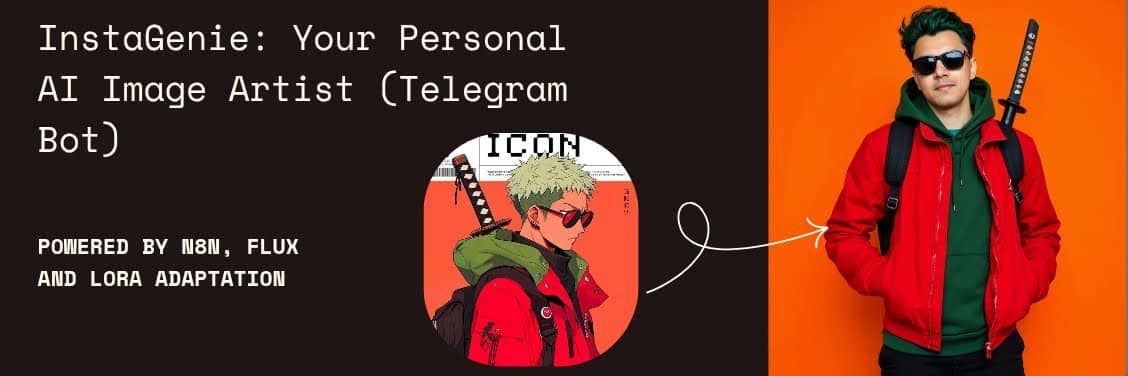 InstaGenie -- Your Personal AI Image Artist powered by n8n, Flux, and LoRA Adaptation