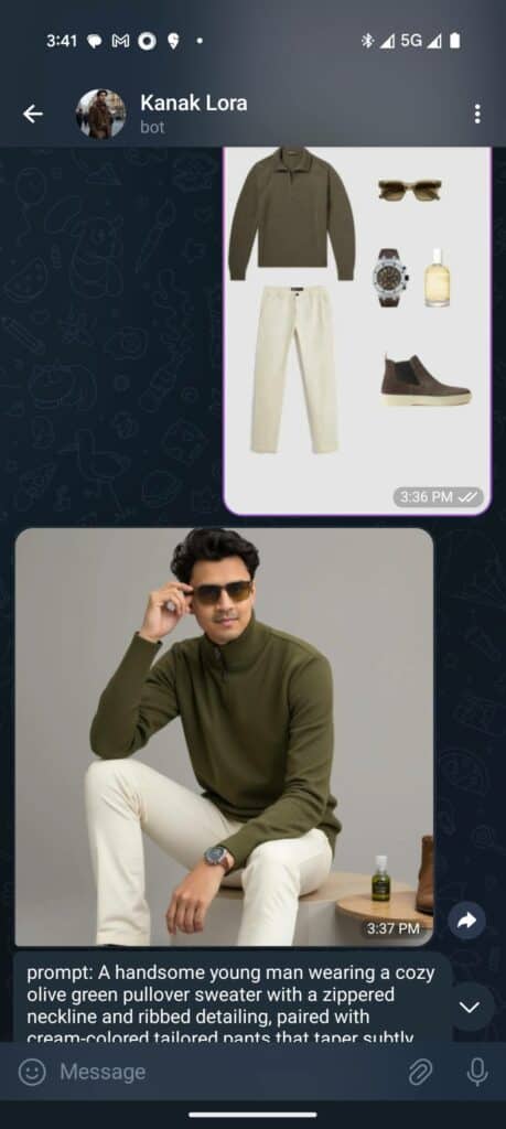 Text-to-image generation -- a simple prompt produces a detailed AI-generated portrait